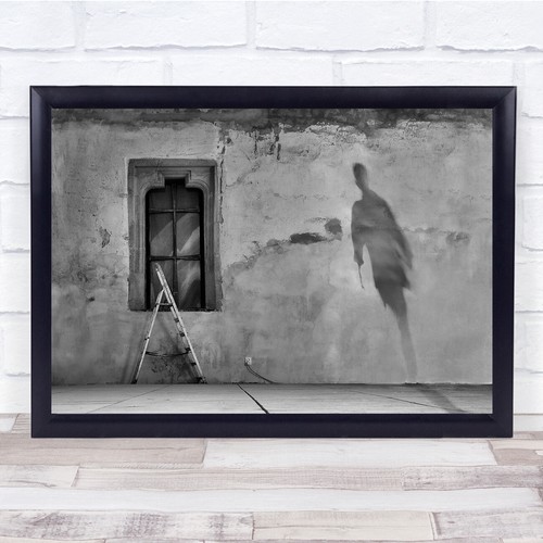Black and white window step - black,