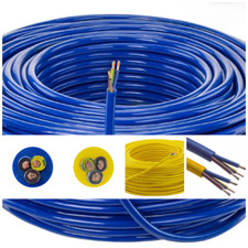 Arctic Grade Flex Cable BLUE / YELLOW 3 CORE OUTDOOR MAINS ARTIC 3183A 240v WIRE