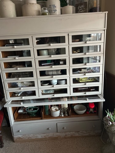 Antique haberdashery cupboard - antique,