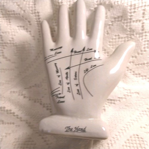 Ceramic palmistry hand - ceramic,