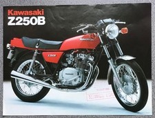 KAWASAKI Z250B Motorcycle Sales Specification Leaflet c1980  99943-1109 IX-XII