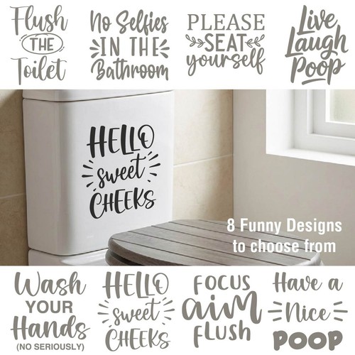 Funny toilet stickers - funny, bathroom
