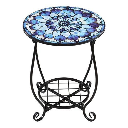 Round flower side - round,