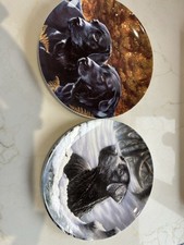 Danbury Mint Black Labradors John silver Wedgewood Plates