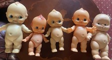 5 Kewpie Doll Vinyl 8 ½”, 1970’s One Is Bigger Vintage Rare And Collectable