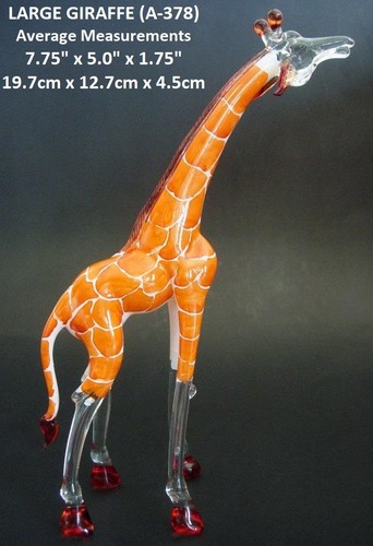 Large glass giraffe glasscurio - glass,