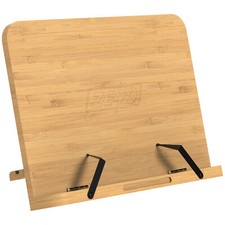 RECIPE BOOK STAND KITCHEN WOODEN BAMBOO TABLET COOKBOOK HOLDER DISPLAY REST