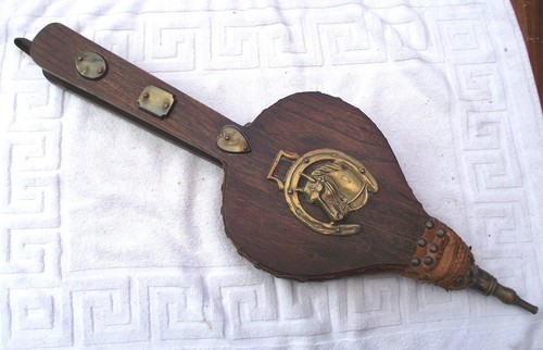 Edwardian elm fire - bellows, for