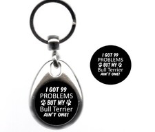 Dog Keyring and Badge S Bull