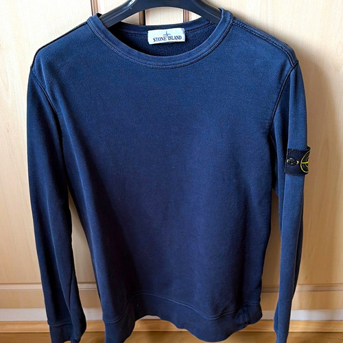 Stone island men blue crew - island, men's
