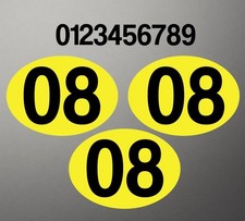 Oval Race Numbers x3 Vinyl