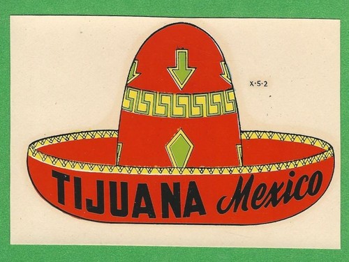 Vintage original 1948 tijuana - original, "tijuana