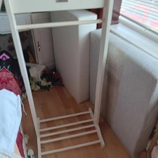 Kids Izziwotnot Clothes Rail, White Wood, Good Condition 