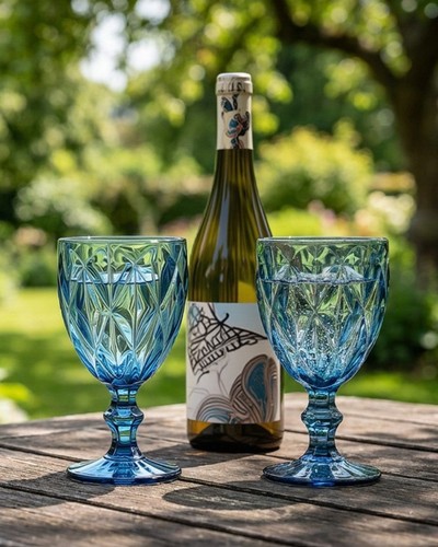 Coloured vintage goblets - vintage,