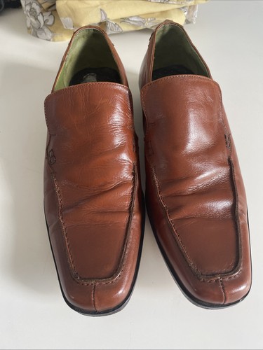 John white brown leather - brown, slip