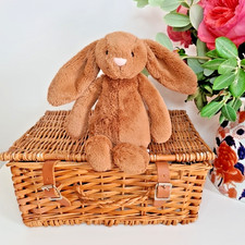 Jellycat Small Nutmeg Bunny Rabbit Plush Soft Toy 8” Jellycat Bashful Brown