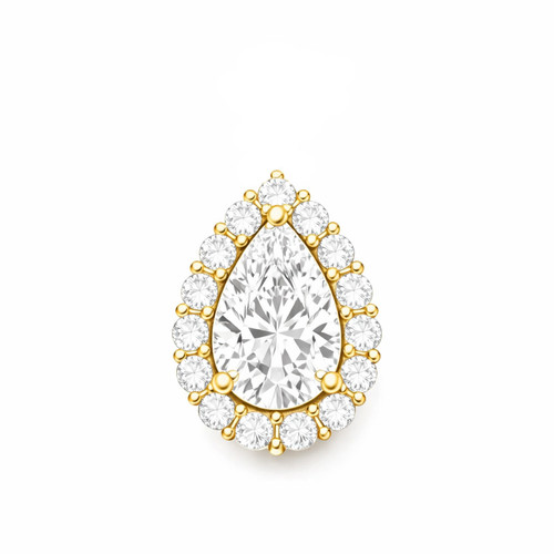 14k yellow gold halo - 0.60,