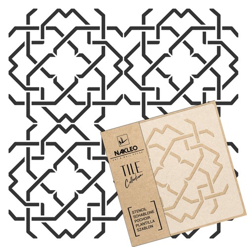 Reusable plastic tile stencil - tile,
