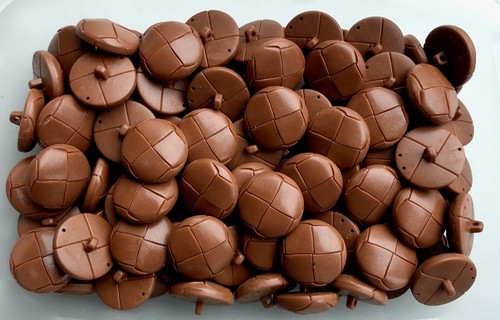 Buttons 28mm 44l - 44l, brown