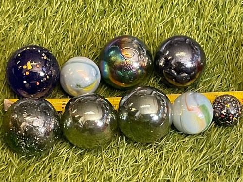 Glass toy marbles galaxy - glass, oily