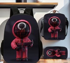 Boys Girls squid School Backpack Kids game Travel Rucksack Shoulder Bag x3 