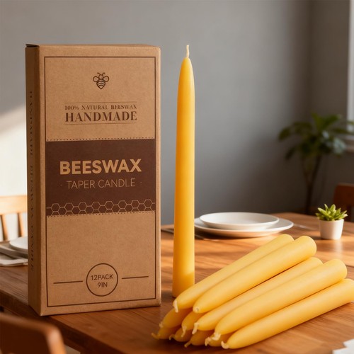 Pack beeswax candles - 12, candles,