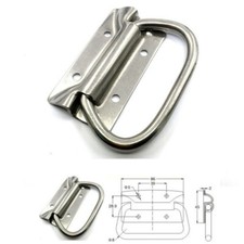 1X Silver Chest Handles Steel Puller Boxes Toolbox Drawer Box Pull Handle