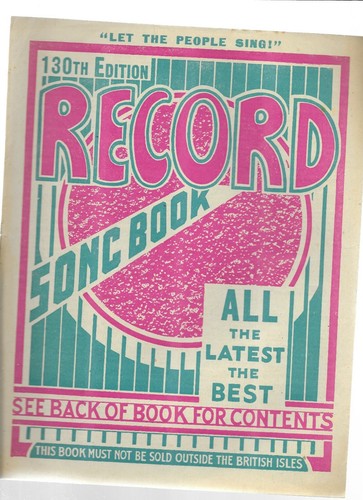 Record song book - record, 130th