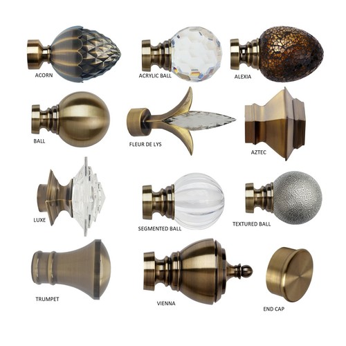 Finials for 35mm curtain - 35mm, pole