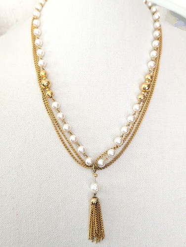 Long tassel fringe necklace - tassel,