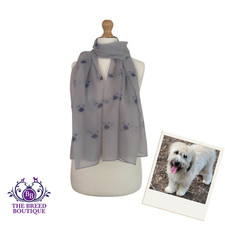 WHEATEN TERRIER SCARF LADIES SOFT COATED WHEATEN TERRIER SHAWL WRAP