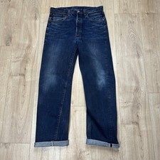 Levi’s 501XX LVC Selvedge Denim Jeans, Big E, Indigo, 043 Button, Mens W32 L32