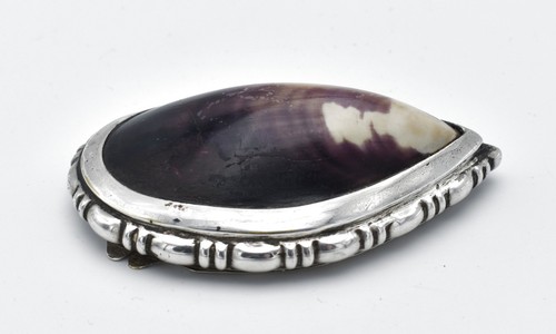 Antique silver plated mussel - antique,
