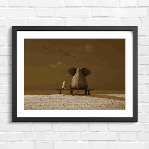 Elephant and dog bench - elephant,