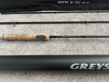 Greys G-tec series 9'6" 3pc carbon trout fly rod #7  with bag and tube