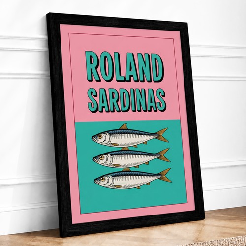 Roland sardinas vintage framed - roland,