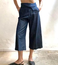 Malloni, canvas jeans pants, high waist S