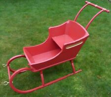 Antique Full Size Christmas Sleigh - Old Eastern European Film Prop Centrepiece