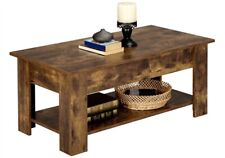 Rustic Wooden Coffee Table with Storage Lift Up Top Coffee Table for Living Room