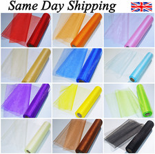 Organza Fabric 29cm wide x 25m Roll, 1m 3m 5m  Sheer Wedding Decor, Bows, Sawing