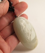 Chinese hard jade - , pendant