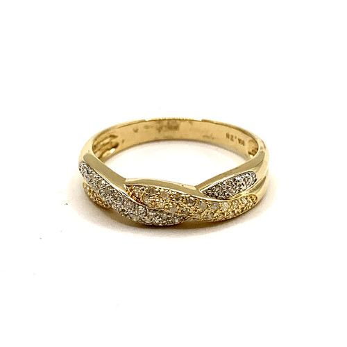 Diamond 14ct gold - 14ct, two