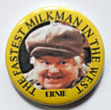 25mm Badge of Benny Hill As Ernie The Fastest Milkman In The West