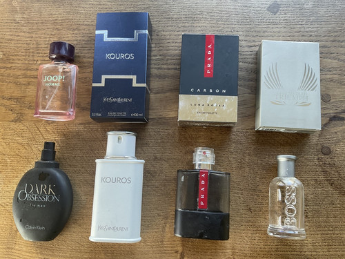 Empty aftershave bottles - empty,