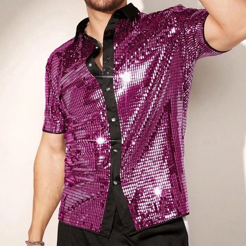 Shiny sequins disco shirt for - shiny,