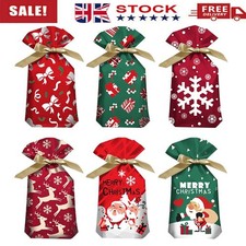 30PCS S/M/L Size Christmas Sacks Party Gift Bag Drawstring Wrap Present Storage