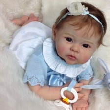 50CM Lifelike Reborn Baby Dolls Girl Raven Realistic Cute Blonde Girl Doll Gifts