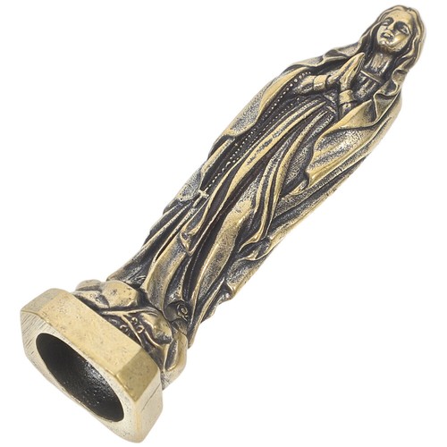 Brass mary figurine miniature - brass,