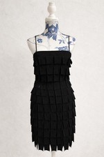 Xscape Black Fringe Tiered
