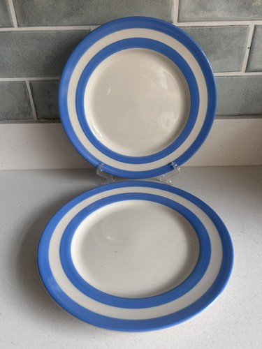 Pair green cornishware - pair, tg